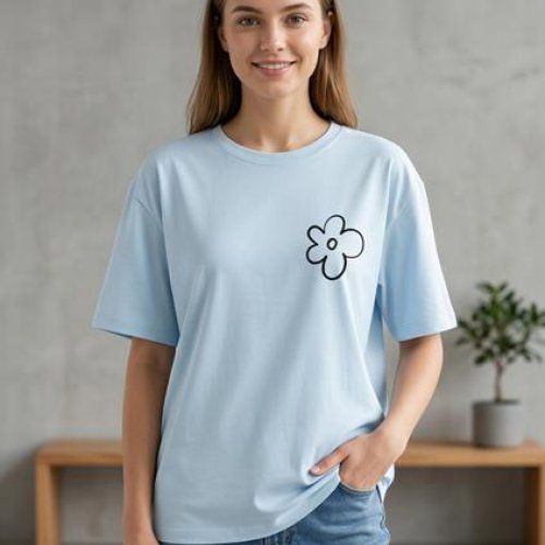 Футболка Newe (2XL-3XL) 401 l.blue (лето) Newe 401 l.blue