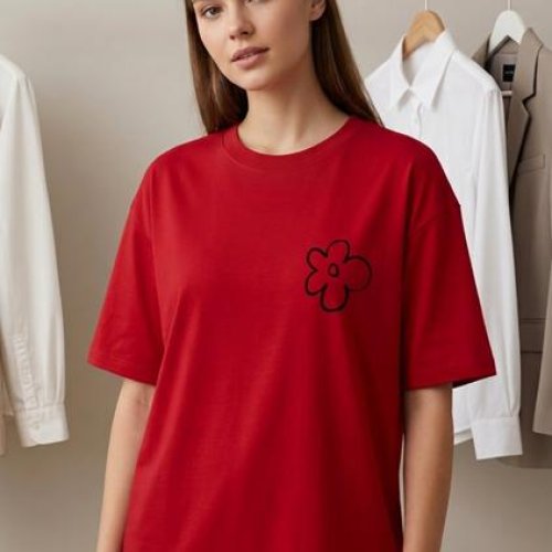 Футболка Newe (2XL-3XL) 401 red (лето) Newe 401 red