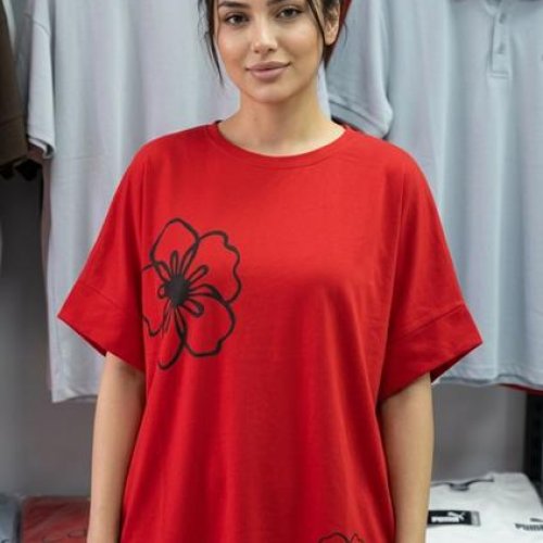 Футболка Newe (4XL-5XL) 501 red (лето) Newe 501 red