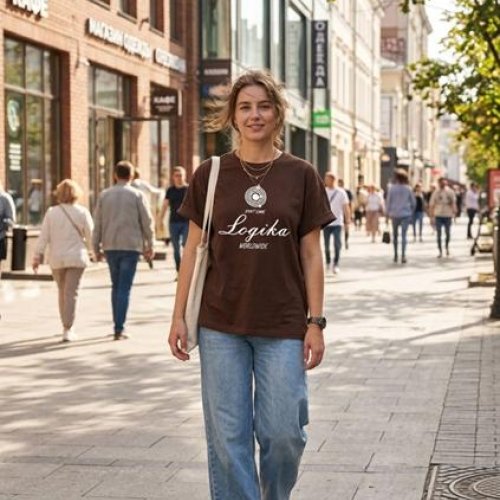 Футболка Newe (2XL-3XL) NW74 brown (лето) Newe NW74 brown
