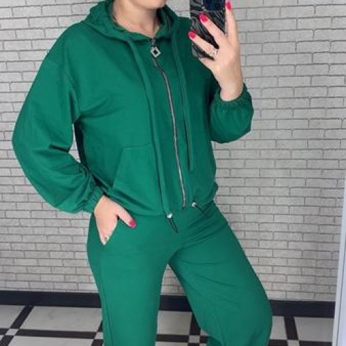 Костюм спорт Valentina (42-52) 078 green (деми) Valentina 078 green