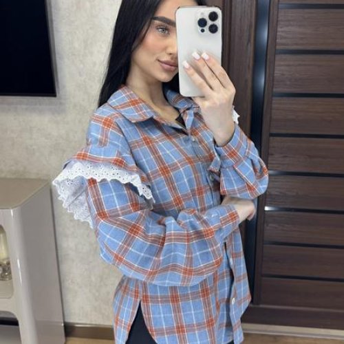 Рубашка Valentina (46-52) 10 l.blue (деми) Valentina 10 l.blue