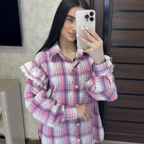 Рубашка Valentina (46-52) 10 pink (деми) Valentina 10 pink