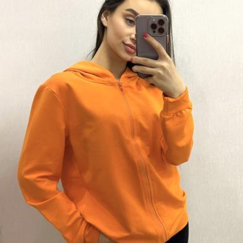 Кофта спорт Valentina (42-48) VL136 orange (деми) Valentina VL136 orange