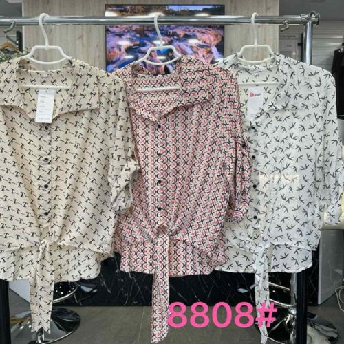 Рубашка JJF (XL-4XL) 8808 pink (деми) JJF 8808 pink