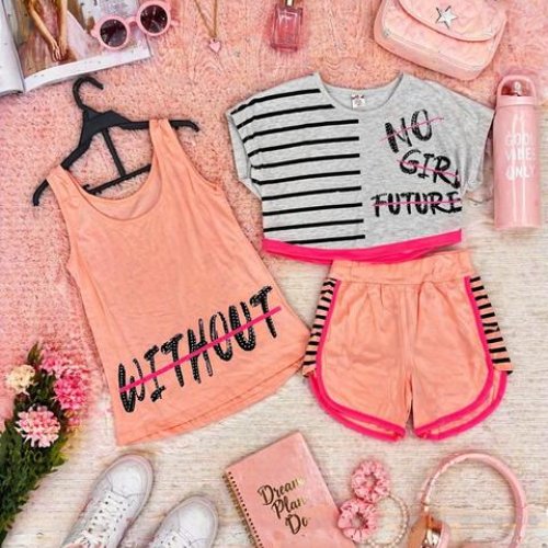 Костюм Major (9-12) 3134 peach-l.grey (лето) Major 3134 peach-l.grey