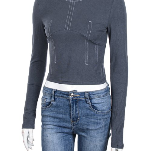 Кофта CND2 (S-XL) 4393-MT213 grey (лето) CND2 4393-MT213 grey