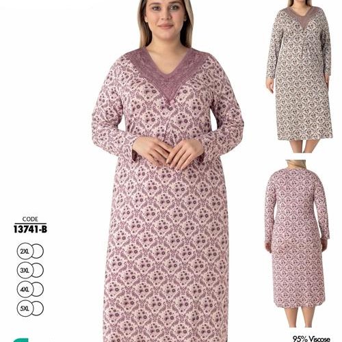 Ночнушка Cotpark (2XL-5XL) 13741B beige (лето) Cotpark 13741B beige