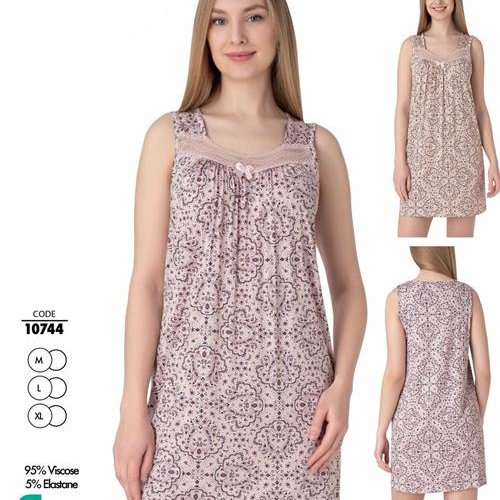 Ночнушка Cotpark (M-XL) 10744 beige (лето) Cotpark 10744 beige