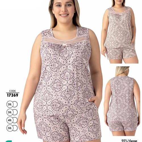 Пижама Cotpark (2XL-5XL) 17369 beige (лето) Cotpark 17369 beige