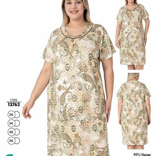 Ночнушка Cotpark (2XL-5XL) 13763 beige (лето) Cotpark 13763 beige