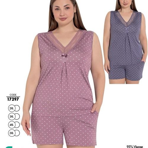 Пижама Cotpark (2XL-5XL) 17297 pink (лето) Cotpark 17297 pink