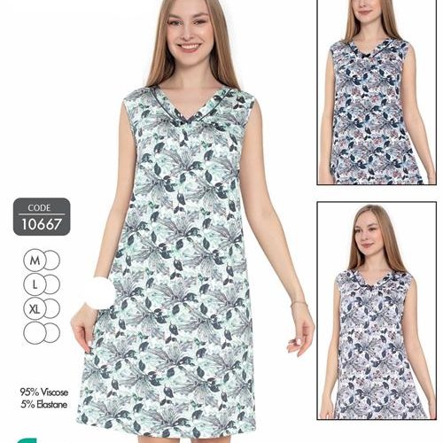 Ночнушка Cotpark (M-XL) 10667 green (лето) Cotpark 10667 green