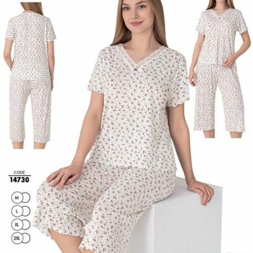 Пижама Cotpark (M-2XL) 14730 white (лето) Cotpark 14730 white