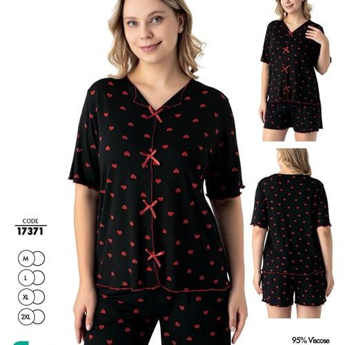 Пижама Cotpark (M-2XL) 17371 black (лето) Cotpark 17371 black