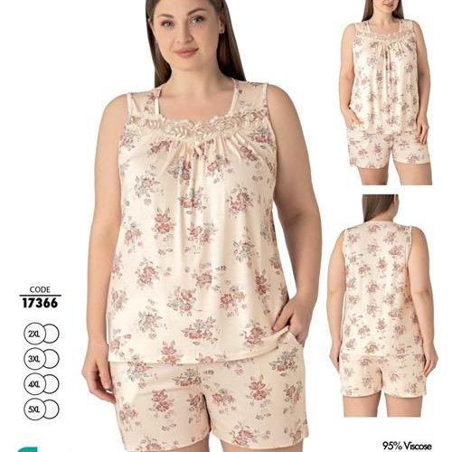 Пижама Cotpark (2XL-5XL) 17366 beige (лето) Cotpark 17366 beige