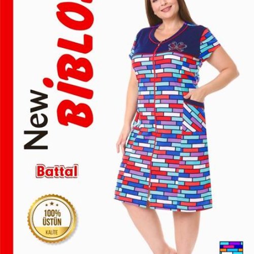 Халат Cotpark (7XL-9XL) 674-7163 blue (лето) Cotpark 674-7163 blue