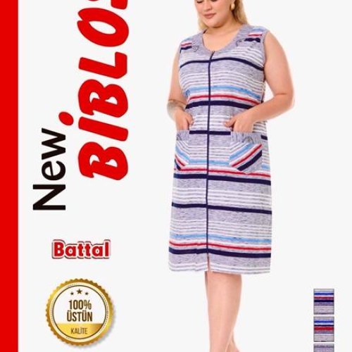 Халат Cotpark (7XL-9XL) 743-8982 l.grey (лето) Cotpark 743-8982 l.grey