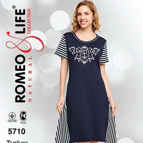 Халат Cotpark (XL-5XL) 5710 navy (лето) Cotpark 5710 navy