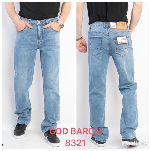 Джинсы God Baron (29-38) 8321 l.blue (деми) God Baron 8321 l.blue