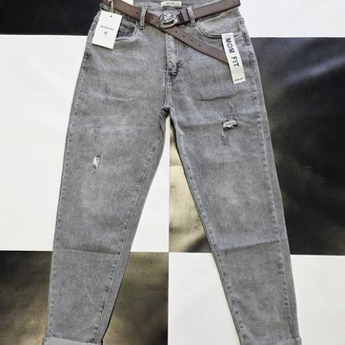 Джинсы Jeans Club (L-4XL) KF652-6 grey (деми) Jeans Club KF652-6 grey