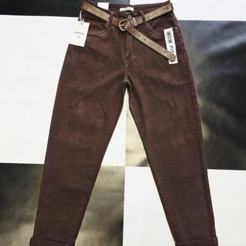 Джинсы Jeans Club (L-4XL) KF677-14 brown (деми) Jeans Club KF677-14 brown
