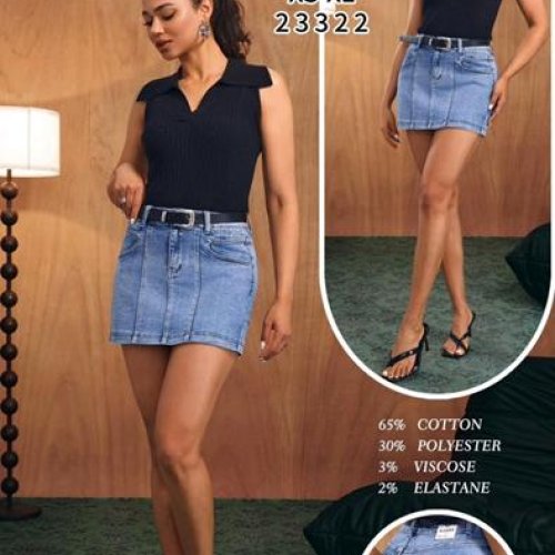 Юбка Jeans Club (XS-XL) G6500 blue (лето) Jeans Club G6500 blue
