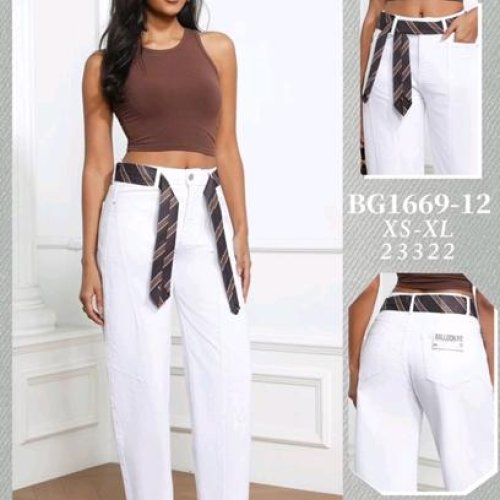 Джинсы Jeans Club (XS-XL) BG1669-12 white (деми) Jeans Club BG1669-12 white