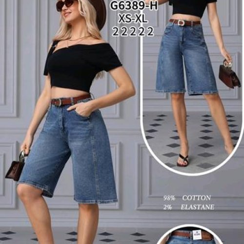 Шорты Jeans Club (XS-XL) G6389H blue (лето) Jeans Club G6389H blue