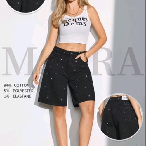Шорты Jeans Club (XS-XL) QR2089-13 black (лето) Jeans Club QR2089-13 black