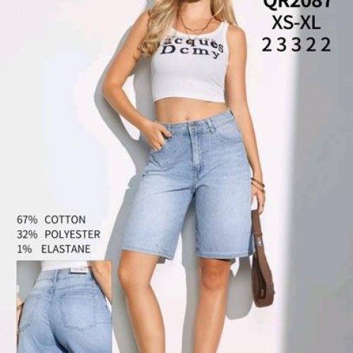 Шорты Jeans Club (XS-XL) QR2087 l.blue (лето) Jeans Club QR2087 l.blue