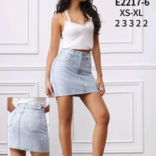 Юбка Jeans Club (S-2XL) E2217-6 l.blue (лето) Jeans Club E2217-6 l.blue