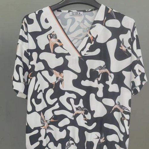 Футболка LIDA (52-62) 2489 black-white (лето) LIDA 2489 black-white