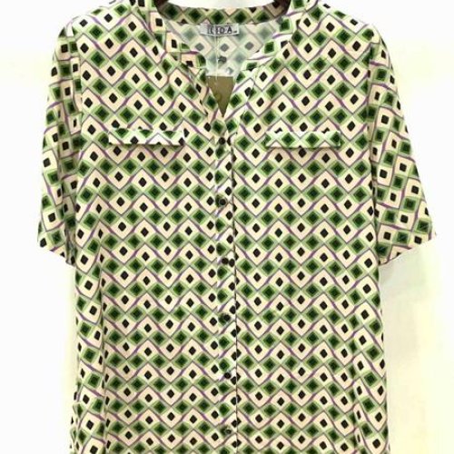 Рубашка LIDA (52-62) 2862 beige-green (лето) LIDA 2862 beige-green