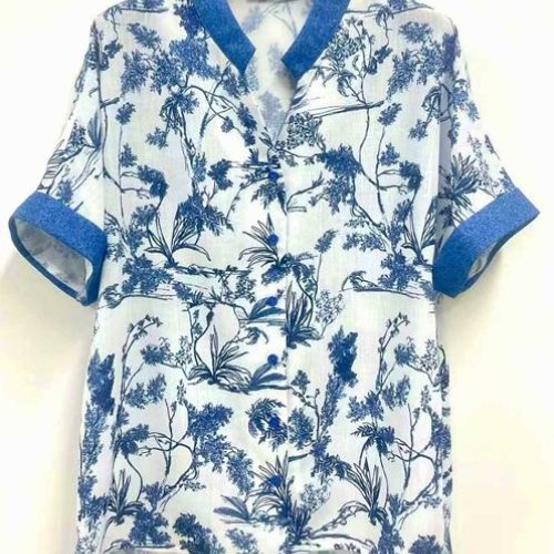 Рубашка LIDA (52-62) 9463-1 white-blue (лето) LIDA 9463-1 white-blue