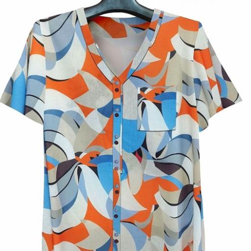 Рубашка LIDA (52-62) 1906-16 l.blue-l.grey (лето) LIDA 1906-16 l.blue-l.grey