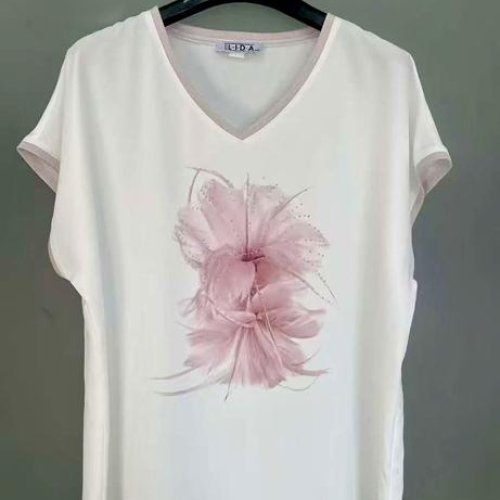 Футболка LIDA (52-62) 2436 white (лето) LIDA 2436 white