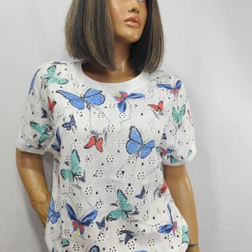 Футболка LIDA (52-62) 2706-6 white-blue (лето) LIDA 2706-6 white-blue