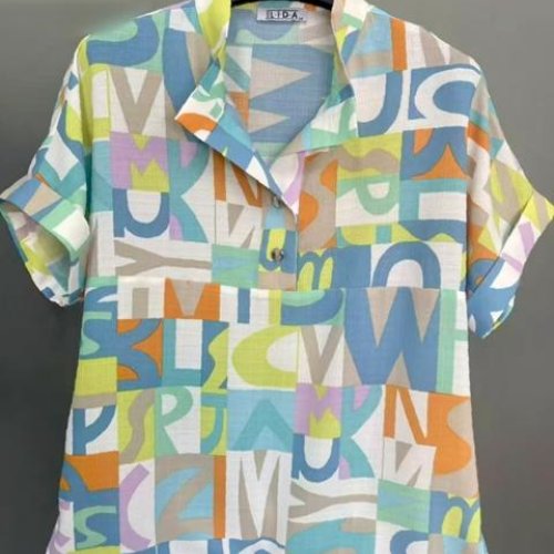 Рубашка LIDA (52-62) 2430 l.blue-l.green (лето) LIDA 2430 l.blue-l.green