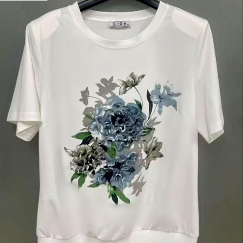 Футболка LIDA (52-62) 9451 white-blue (лето) LIDA 9451 white-blue