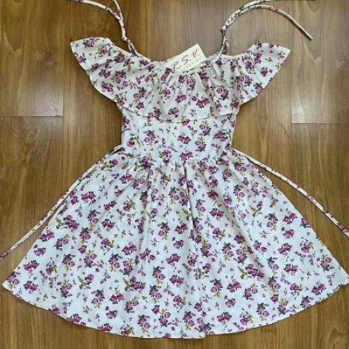 Платье RSV (122-146) 111 white-pink (лето) RSV 111 white-pink