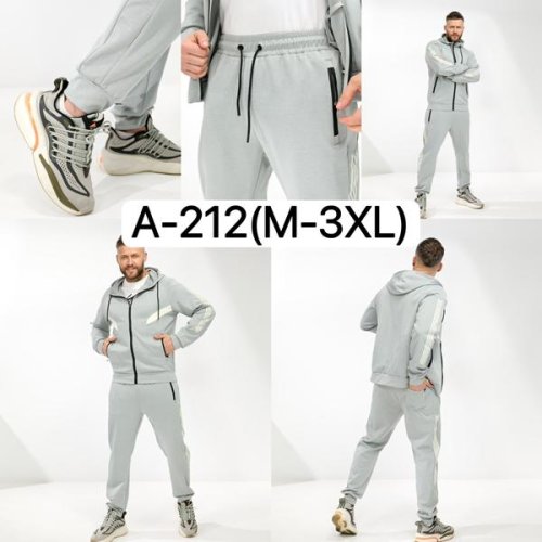 Костюм спорт Ale-Ate (M-3XL) A212 l.grey (деми) Ale-Ate A212 l.grey
