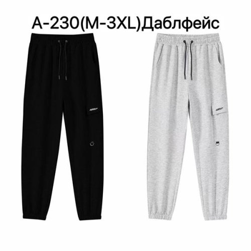 Штаны спорт Ale-Ate (M-3XL) A230 black (деми) Ale-Ate A230 black