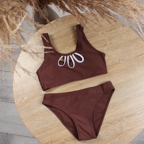 Купальник Sun&Sea (8-14) BH883 brown (лето) Sun&Sea BH883 brown