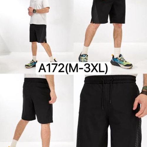 Шорты LiOpt (M-3XL) A172 black (лето) LiOpt A172 black