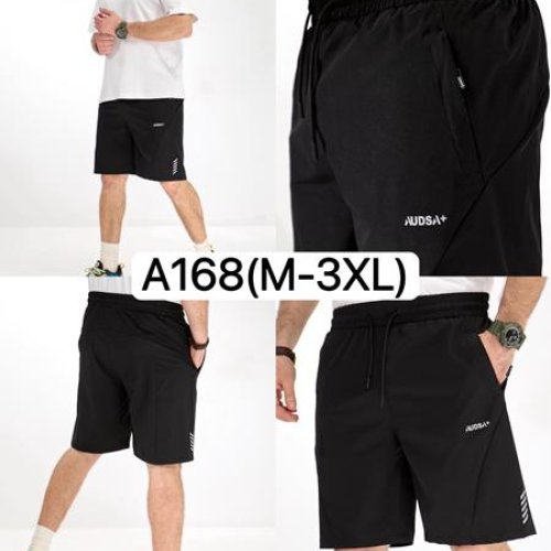 Шорты LiOpt (M-3XL) A168 black (лето) LiOpt A168 black