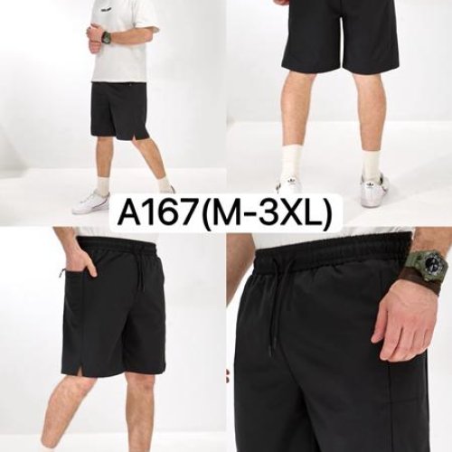 Шорты LiOpt (M-3XL) A167 black (лето) LiOpt A167 black