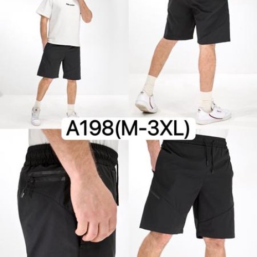 Шорты LiOpt (M-3XL) A198 black (лето) LiOpt A198 black