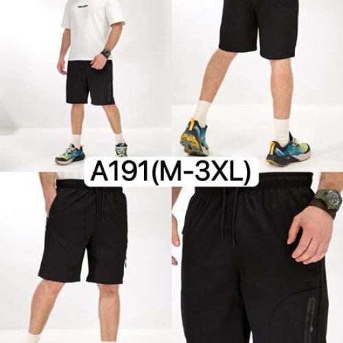 Шорты LiOpt (M-3XL) A191 black (лето) LiOpt A191 black