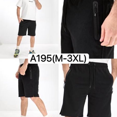 Шорты LiOpt (M-3XL) A195 black (лето) LiOpt A195 black